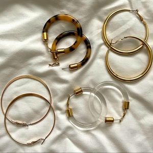 4 Pairs Hoop Earrings American Eagle Outfitters